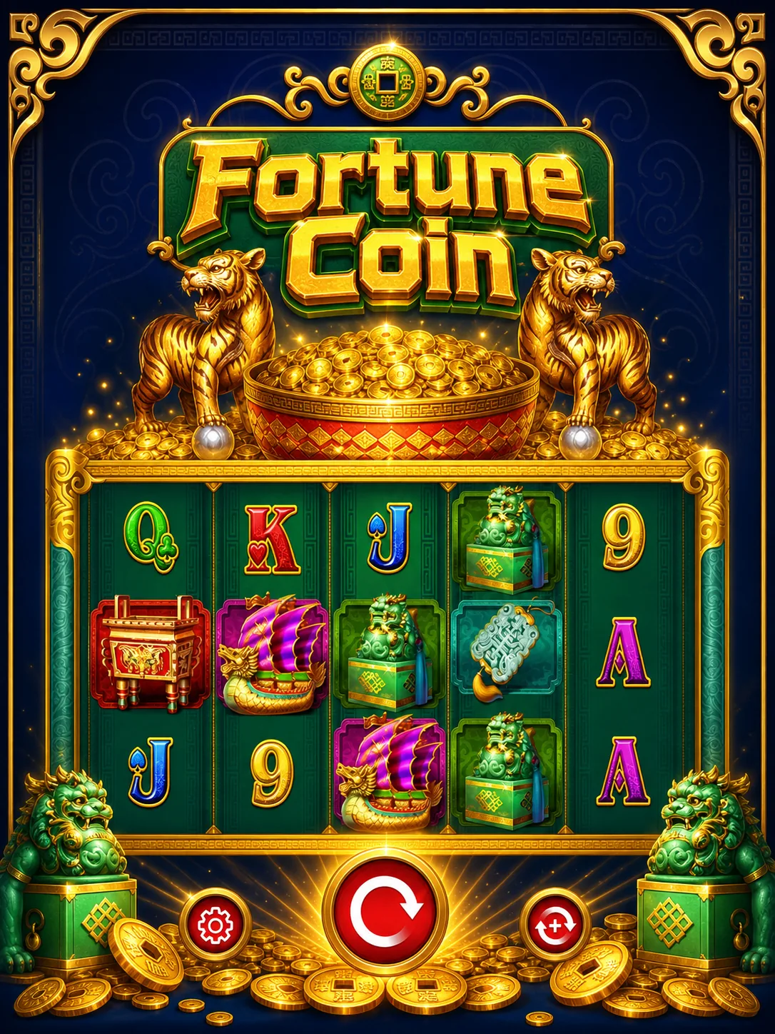 Start the Fortune Coin demo free - screen showing virtual credit balance